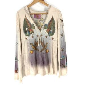 Butterfly Dropout Shirt Medium Y2K Graphic Hoodie Y2K Top Boho Fairygrunge Indie